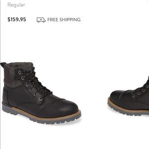 LIKE NEW TOMS Ashland cap toe waterproof boot